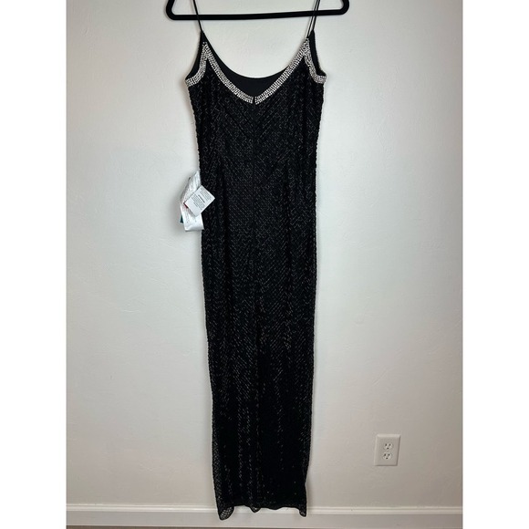 NWT Mac Duggal BEADED SPAGHETTI STRAP COLUMN GOWN #93551 - Picture 7 of 11